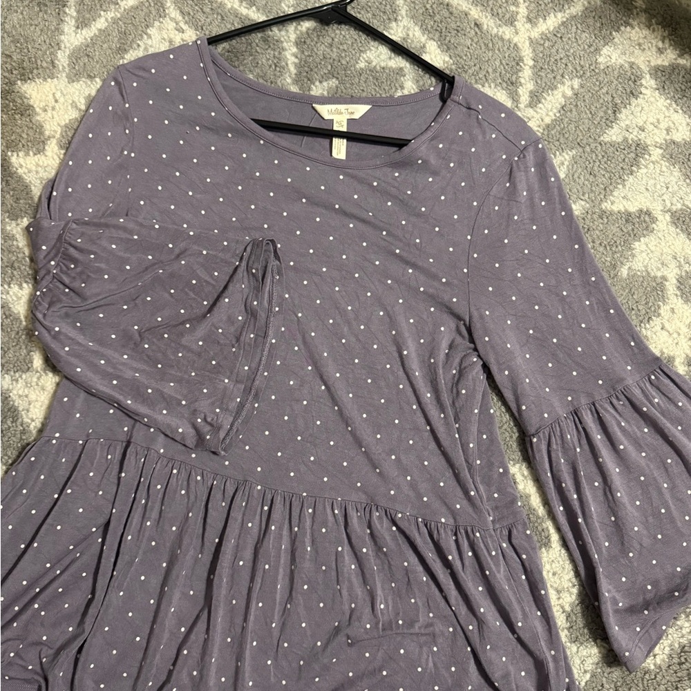 Matilda Jane Lavender Blouse with White Dots